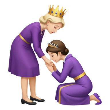 Bowing to the queen sticker