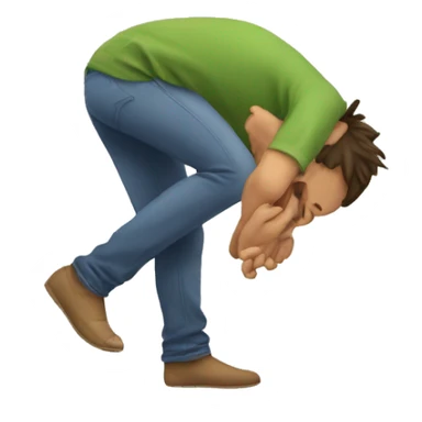 A face plant  because of an avoidable bug sticker