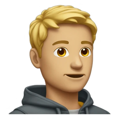 homme capuche sticker