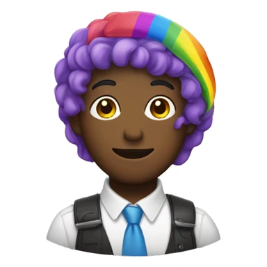 person dressed for gay pride sticker