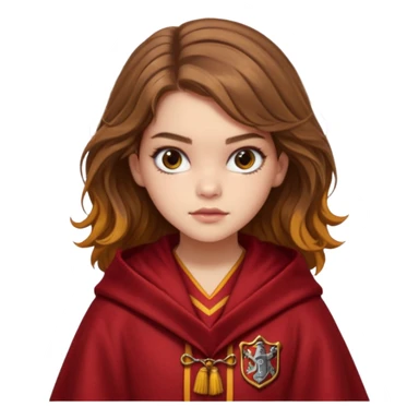 Barbara Palvin as Hermione Granger in her gryffindor robes sticker