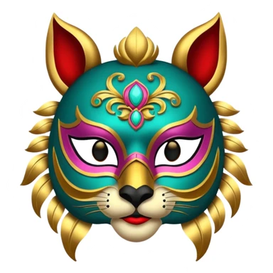 Festival themed animal Mask sticker