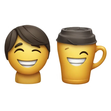 smiling duo with drinks sticker