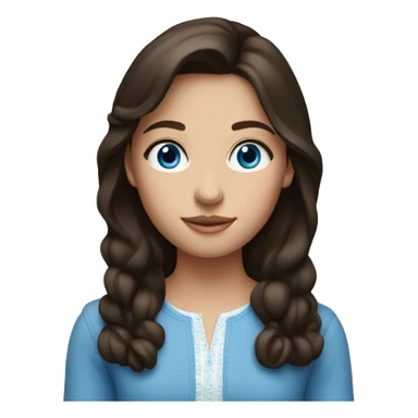 Brunette Dutch girl with blue eyes sticker