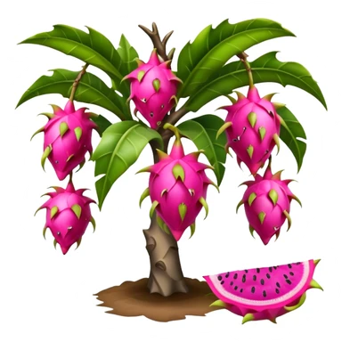 dragon fruit tree sticker