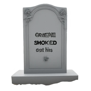 gravestone that says here lies SmokeDevil sticker