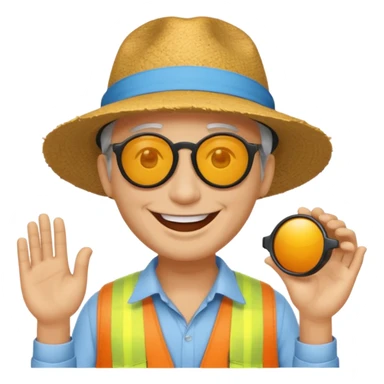 homme créole réunionnais  avec chapeau embouteillage route  sticker