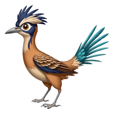 realistic roadrunner bird emoji, actual colors sticker