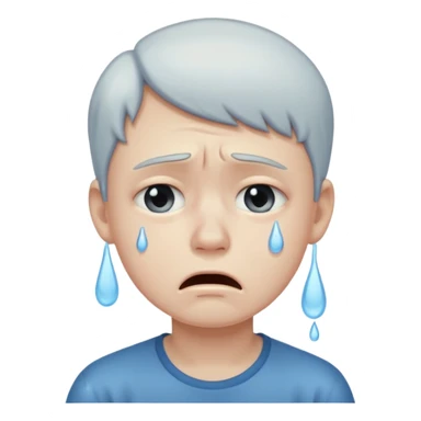 Crying so hard as hard as possible and a boy like rivers of cry sticker