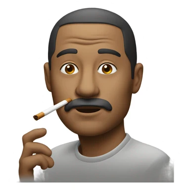 man smoking blunt sticker