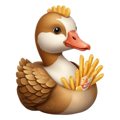 GOOSE HOLDING FRENCH FRIES sticker