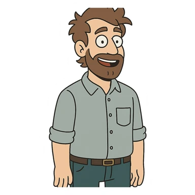 Reitershan in flat toon style sticker