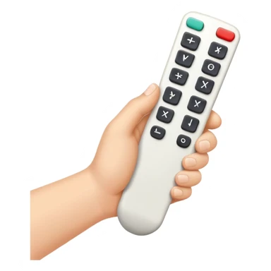 hand holding a remote control sticker