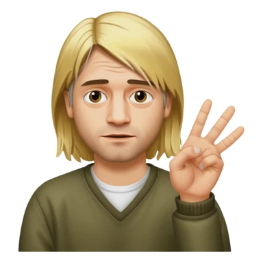 kurt cobain flipping someone off sticker