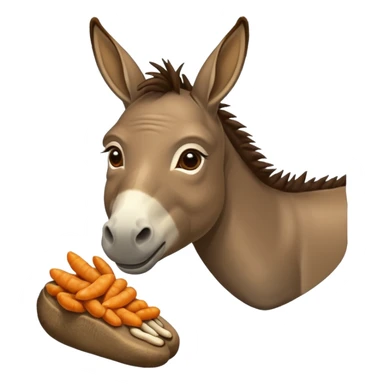 a donkey eating feet sticker