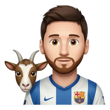 Lionel Messi avec une chèvre  sticker