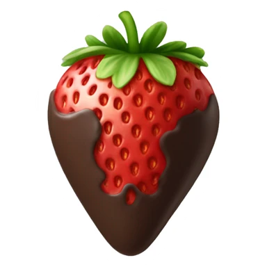 Chocolate covered strawberry sticker
