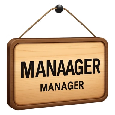 manager sign sticker