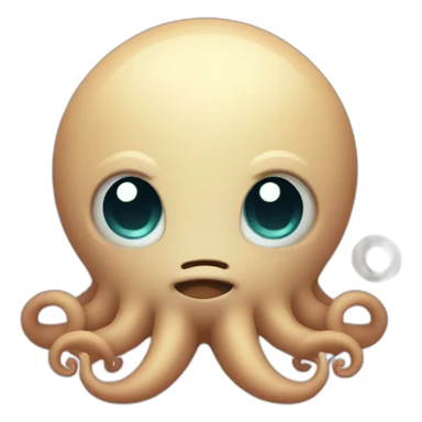 cute kraken cute face meditate sticker