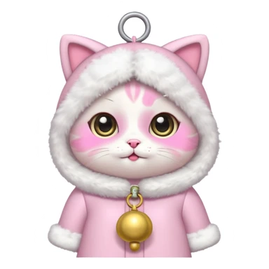 kawaii neko, cute outfit with bell sticker