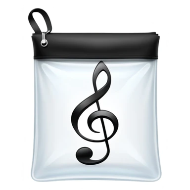 ziplock bag with a musical note inside sticker