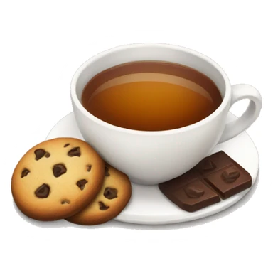 Cup of tea and chocolate chip biscuits  sticker