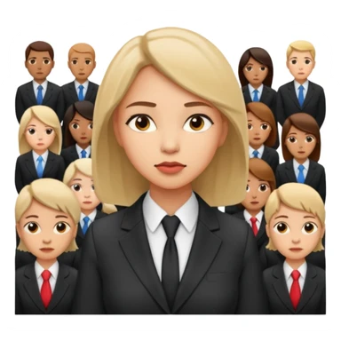 the woman in suits thinks about a lot of people sticker