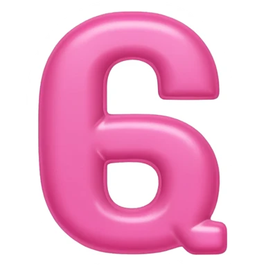 alphabet 'Q'. pink sticker