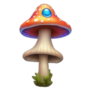 psychedelic mushroom person sticker