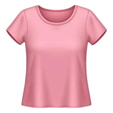 Rose-pink  top with short sleeves, soft fabric, gentle lighting, isolated on plain background. Complete plain, no textures. sticker