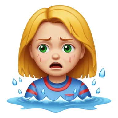 Girl name chucky crying and flooding the place sticker