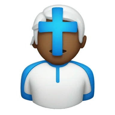 blue cross christian sticker