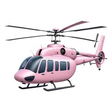 Light pink huge helicopter sticker
