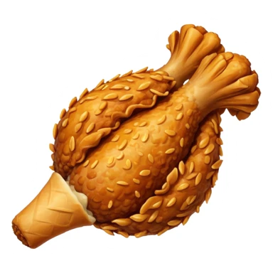 fried chicken drumstick sticker