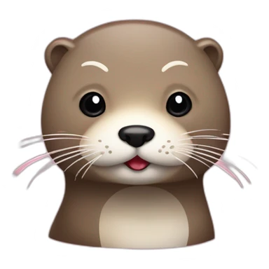 Loutre qui fument un sugar sur un cerisier japonais sticker