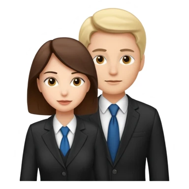 
female lawyer helping a man sticker