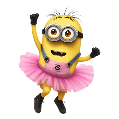 Minions dancing in pink tutus  sticker
