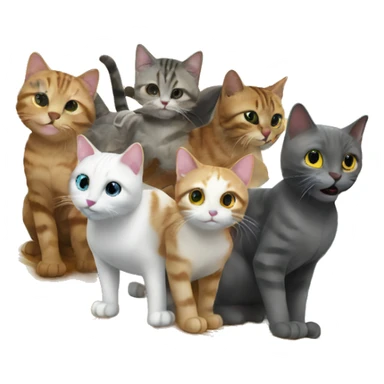 cat surfing with friends  sticker