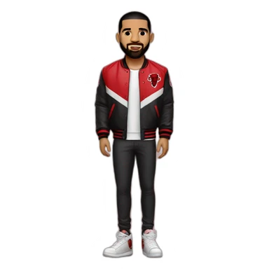 Drake in Chicago Bulls jacket sticker