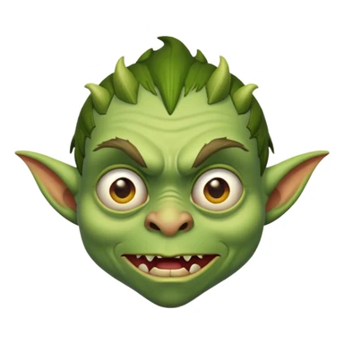 Steven Miller as a goblin, surprised expression sticker