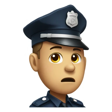 Crying cop sticker