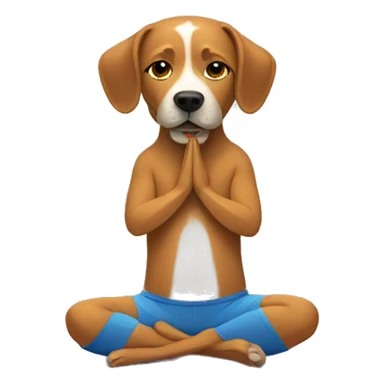 Perro haciendo yoga sticker
