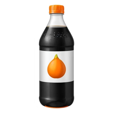 Czech Kofola black and orange in a plastic bottle black liquid sticker