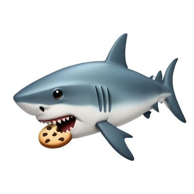 Shark with a cookie sticker