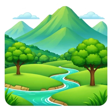 paisaje verde  sticker