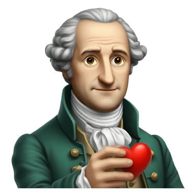 Goethe holds the heart in his hand sticker