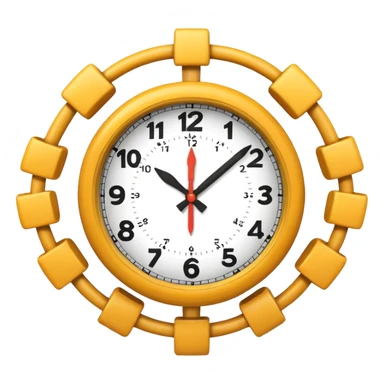 CLOCK WITH ALL ARMS AT 12 sticker
