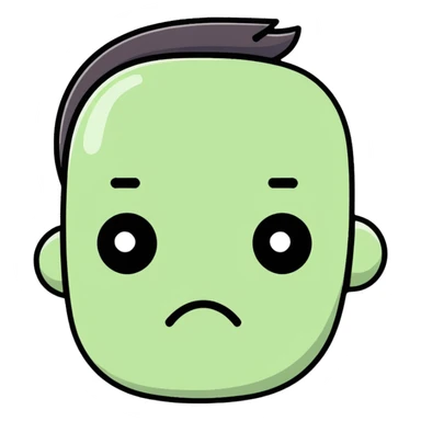 face with skeptical expression and disapproval sticker