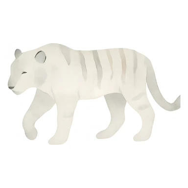 watercolor style tiger sticker