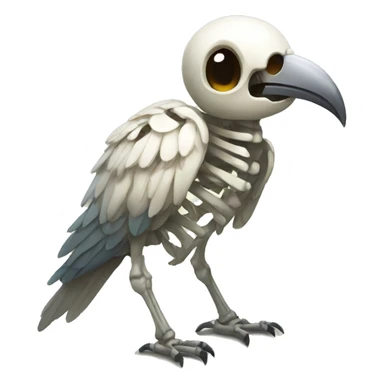 cool bird skeleton sticker